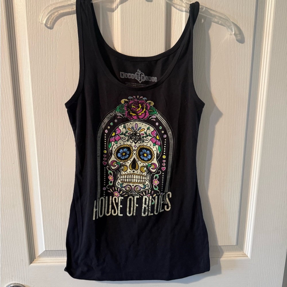 House of Blues Black Day of the Dead Skull Graphic Tank